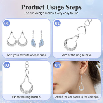 Earring Hooks 50 PCS/25 Pairs, Stainless Steel Ear Wires Fish Hooks