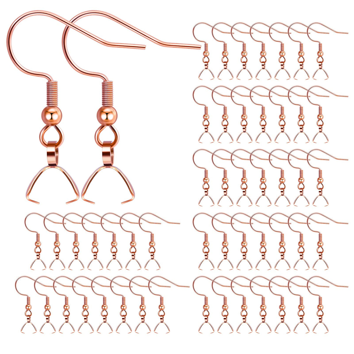 Earring Hooks 50 PCS/25 Pairs, Stainless Steel Ear Wires Fish Hooks