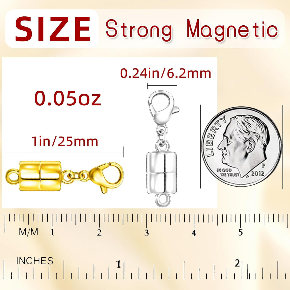 Magnetic Necklace Clasps and Closures with Lobster Clasp
