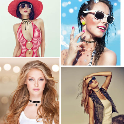 Black Choker Necklaces Set for Women