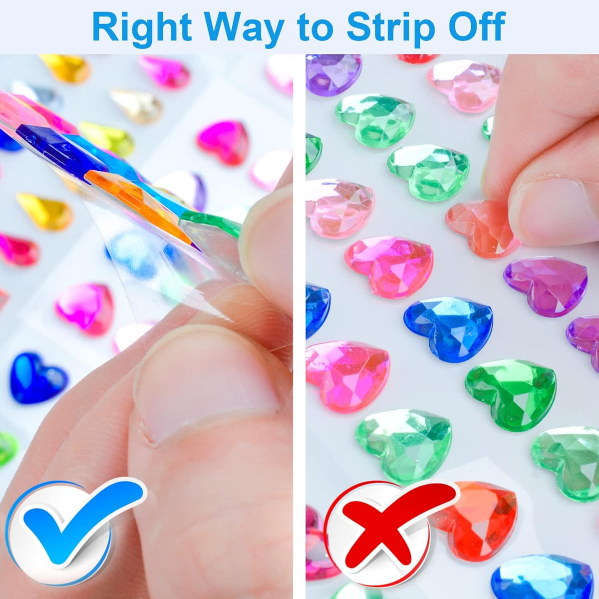 2102 Pcs Gems Stickers, Self Adhesive Gems, Bling Rhinestones