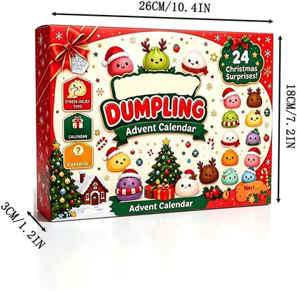 Christmas Squishy Advent Calendar 2026,24-Day Countdown to Christmas Decor,Mystery Squishy Advent Calendar for Adults,Stocking Stuffers, and Holiday Gifts;，D