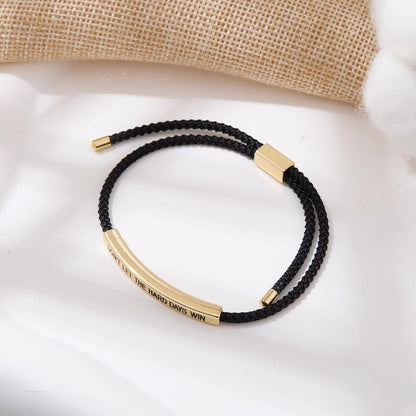Dont Let The Hard Days Win Bracelet for Women Men, Handmade Braided Adjustable Wrap Stainless Steel To My Daughter/Best Friend Inspirational Gifts Ladies Jewelry