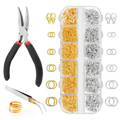 1200Pcs Jump Rings for Jewelry Making Supplies, Jewelry Pliers Set