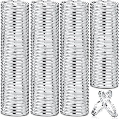 100 Pack Keyrings, Split Key Rings Bulk for Keychain and Crafts (1 Inch)