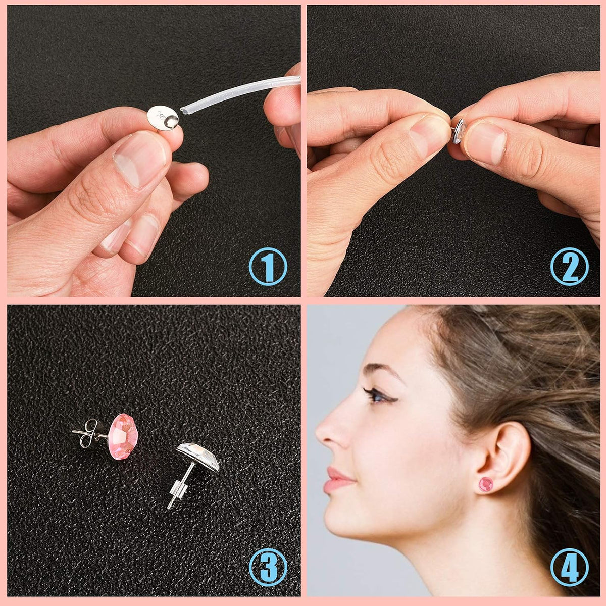 Earring Posts and Backs, 2000 Pcs Hypoallergenic Earring Studs Kit