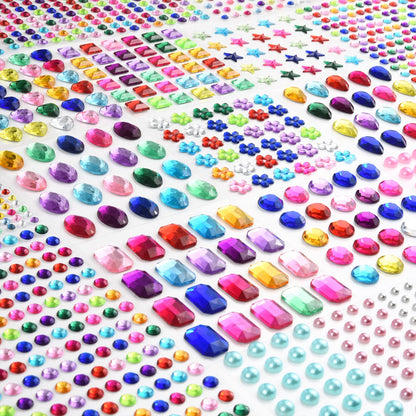 2102 Pcs Gems Stickers, Self Adhesive Gems, Bling Rhinestones