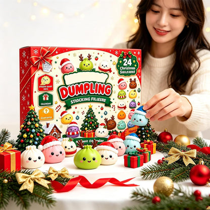 Christmas Squishy Advent Calendar 2026,24-Day Countdown to Christmas Decor,Mystery Squishy Advent Calendar for Adults,Stocking Stuffers, and Holiday Gifts;，D
