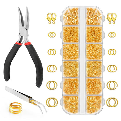 1200Pcs Jump Rings for Jewelry Making Supplies, Jewelry Pliers Set