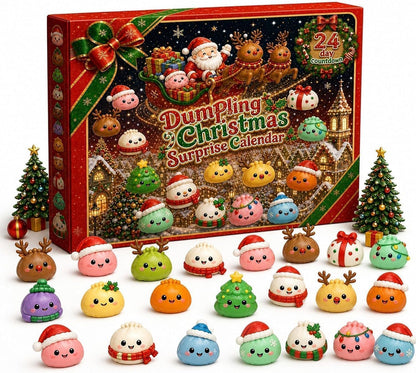 Christmas Squishy Advent Calendar 2026,24-Day Countdown to Christmas Decor,Mystery Squishy Advent Calendar for Adults,Stocking Stuffers, and Holiday Gifts;，D