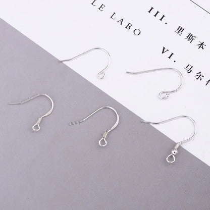 925 Sterling Silver 6Pcs 10-19mm Earring Findings Ear Clasps Hooks Fitting DIY Jewelry Making Accessories Hook Ear wire Supplies