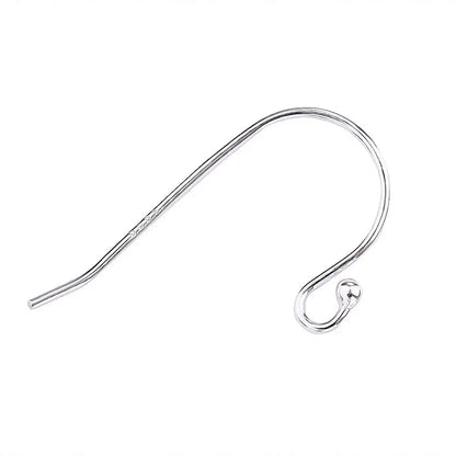 925 Sterling Silver 6Pcs 10-19mm Earring Findings Ear Clasps Hooks Fitting DIY Jewelry Making Accessories Hook Ear wire Supplies