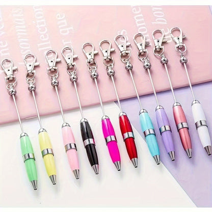 10pcs, 10pcs Bead Mini Pen Office Student Portable Pocket Pen Bead Metal Ballpoint Pen Suitable for ages 14 and above