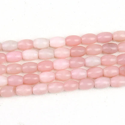 Natural 4x6mm Rice Shaped Gemstone Loose Bead, Aqua Terra Picasso Jasper Opal Jade Rice Stone Beads for DIY Jewelry Making, 38CM