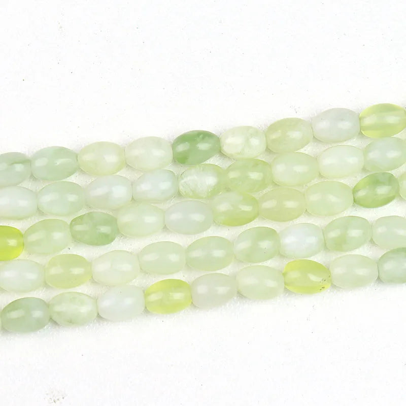 Natural 4x6mm Rice Shaped Gemstone Loose Bead, Aqua Terra Picasso Jasper Opal Jade Rice Stone Beads for DIY Jewelry Making, 38CM