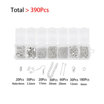 Alloy Accessories Jewelry Findings Set Repair Tools Lobster Clasp Open Jump Rings Earring Hooks for DIY Jewelry Making Supplies