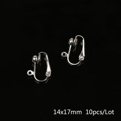 Different 4-20pcs Gold Color Rhodium Non Piercing Screw Round Ear Clip Earring Hooks For DIY Earring Findings Jewelry Making