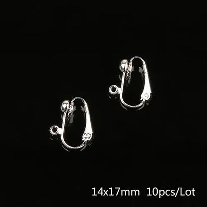 Different 4-20pcs Gold Color Rhodium Non Piercing Screw Round Ear Clip Earring Hooks For DIY Earring Findings Jewelry Making