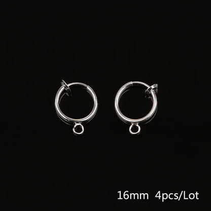 Different 4-20pcs Gold Color Rhodium Non Piercing Screw Round Ear Clip Earring Hooks For DIY Earring Findings Jewelry Making
