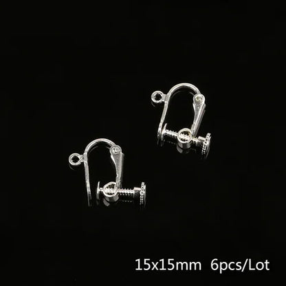 Different 4-20pcs Gold Color Rhodium Non Piercing Screw Round Ear Clip Earring Hooks For DIY Earring Findings Jewelry Making