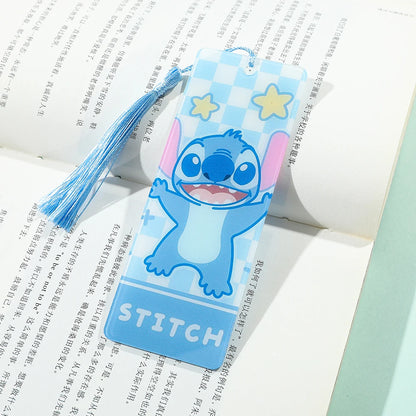 Disney Stitch Bookmarks Anime Girls Collection Acrylic Bookmarks Book Lovers Teachers Friends Reading Markers Kids Toys