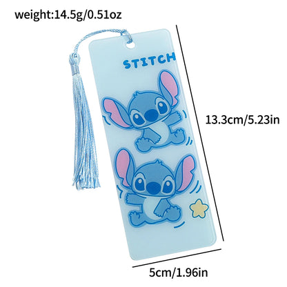 Disney Stitch Bookmarks Anime Girls Collection Acrylic Bookmarks Book Lovers Teachers Friends Reading Markers Kids Toys