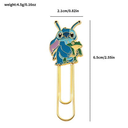 Funny Stitch Bookmarks Metal Paperclip Bookmarks Anime Fans Series Reading Markers Girl Gifts School Supplies Stationery