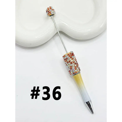 Hot Sale Durable Plastic DIY Ballpoint Pen Multi Color Rhinestone Chain Bling Sparkle Gift