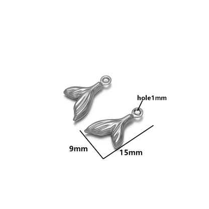20pcs/bag Stainless Steel 18k Gold Plated Hollow Starfish Lobster Fish Shell Charms Pendant for DIY Jewelry Necklace Making