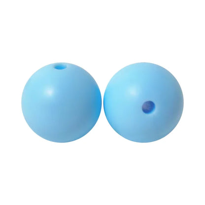 100PCS Custom Wholesale 9mm 12mm 15mm Food Grade BPA Free Baby Chew Teether Silicone DIY Beads for Pen Making Accessories