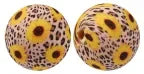 100PCS 15mm Silicone Round Printed Beads 2mm Hole Colorful Pattern Loose Beads for Bracelet Necklace DIY Jewelry Craft Making