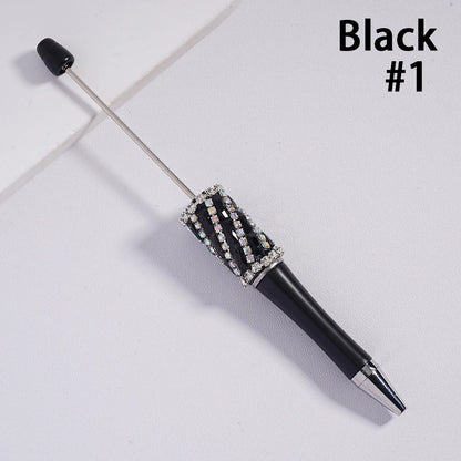 Ballpoint Pens with Oblique-Stripe and Rectangular Rhinestone Chains Plastic Material Multi-Color for Welcome Gifts