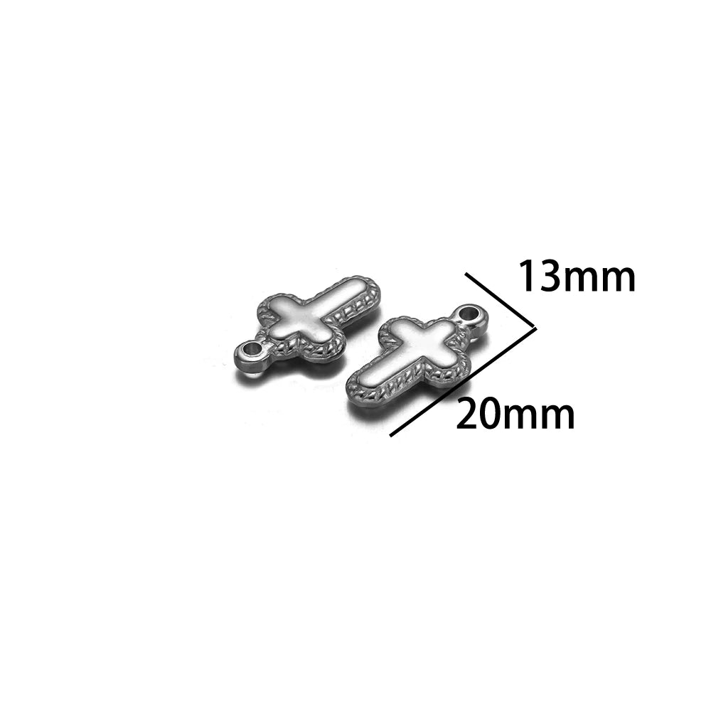 New Arrival Stainless Steel 18k PVD Gold Plated Cross Charm Pendant for Women Jewelry Necklace Making