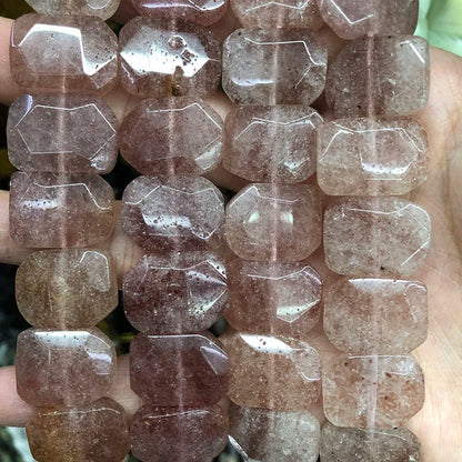 Natural Gemstone Faceted Irregular Faceted Freeform Flat Rectangle Polygon Beads Strand for Jewelry Making Bracelets Necklaces