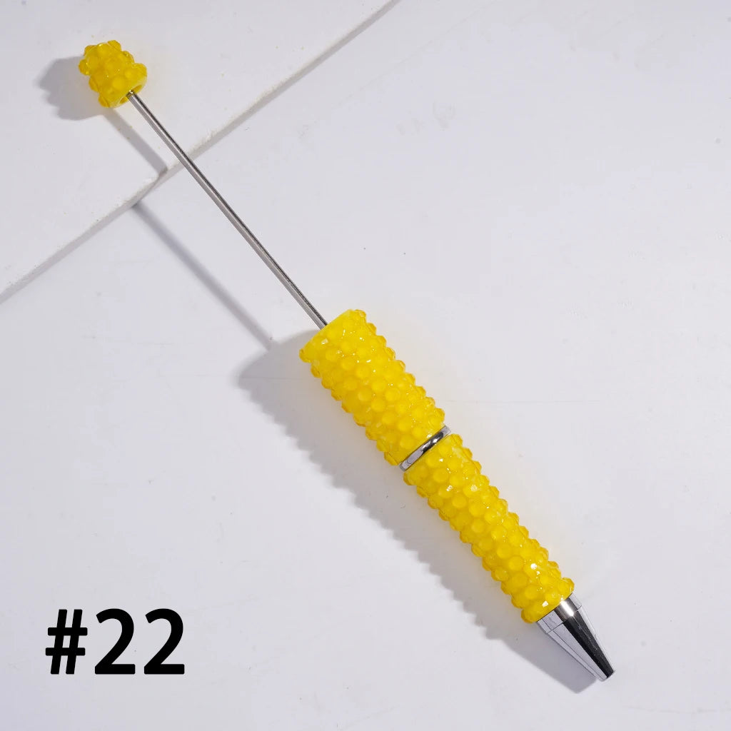 Plastic Candy Neon Color Luminous Jelly for Pen Full Wrap Sparkling Rhinestones Durable DIY for Ballpoint Pen