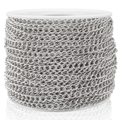 E753 Permanent Jewelry Chain Cross  Bulk Stainless Steel Chains PVD Gold Silver Extension Chains for Luxury Making