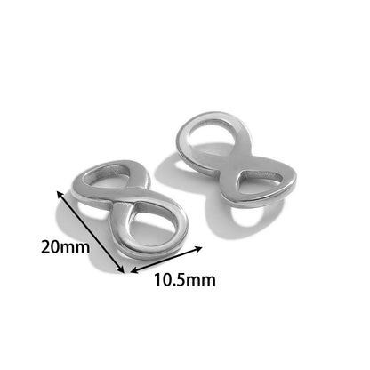Tiny Infinity Symbol Stainless Steel Real Gold Plated Infinity Charm Pendant for Jewelry Necklace Making Accessories