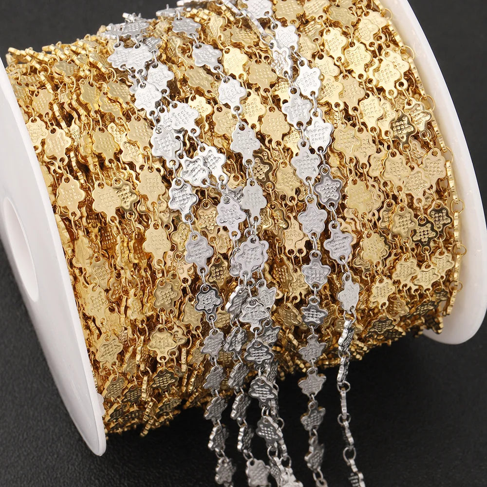 D262 Fashion Stainless Steel Necklace Chain Bulk 18k Gold Plated Bracelet Necklace Making Diy Jewelry
