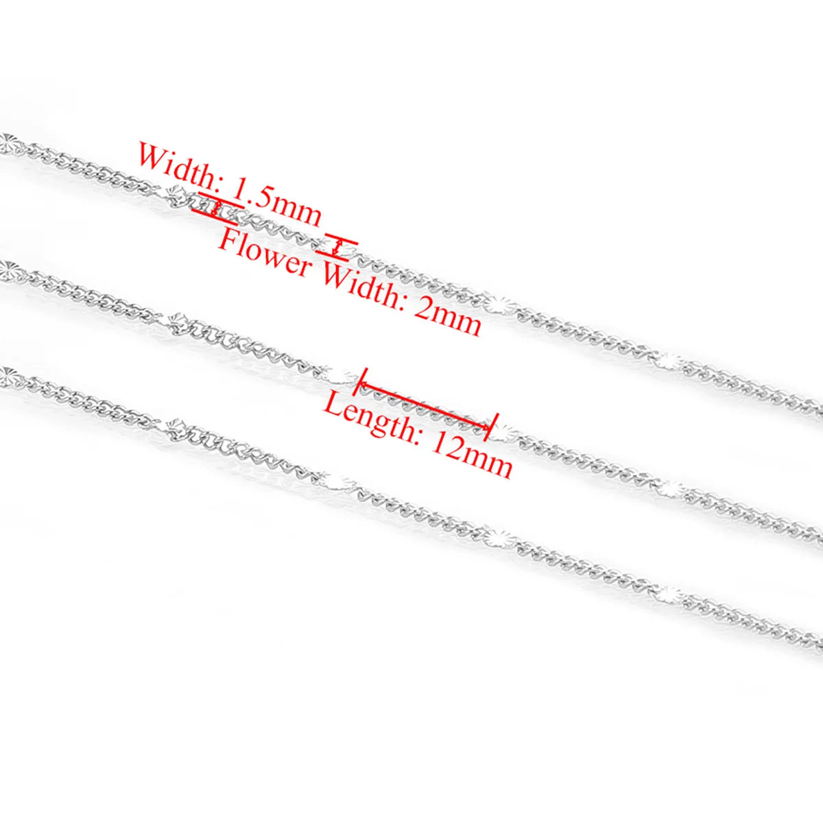 E398 18k PVD Plated Chain Gold Silver Thin Chain Permanent Stainless Steel Chain for Diy