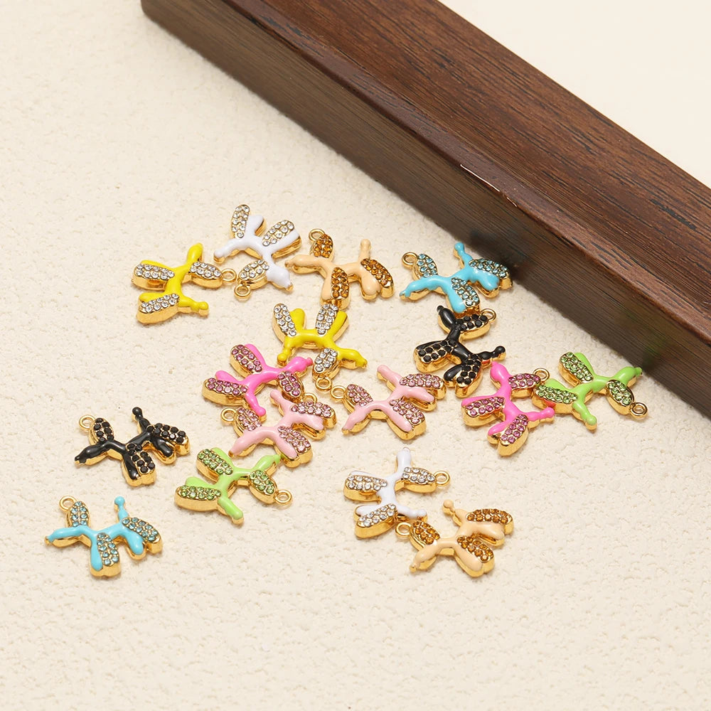 Enamel Charms 18k Gold Plated Stainless Steel Double Hole Pearl Charm Pendant DIY Jewelry Making Accessories Jinrou
