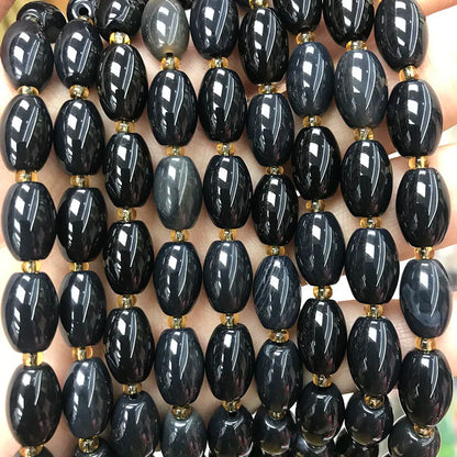 New Natural 8x12mm Rice Dyed Rainbow Colorful Agate Loose Bead, Mutil-color Agate Tourmaline for DIY Women Jewelry Making