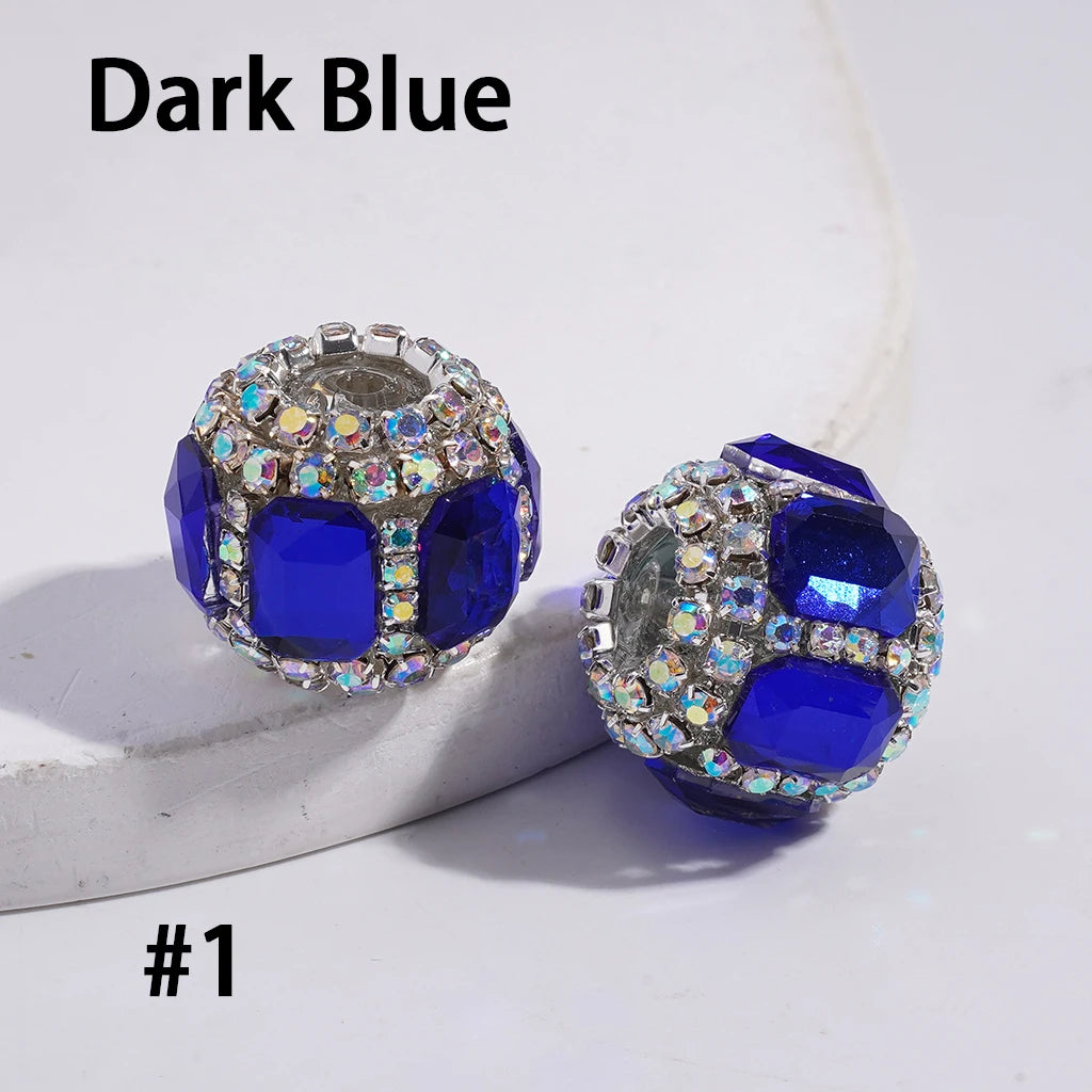 Multi-colored Rhinestone Chain with Rectangle Diamond-Shaped and Clear Round Acrylic Beads-DIY Crafting Accessory