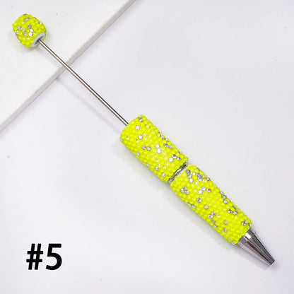 Neon Beadable Pens Multi Color With Full AB Rhinestones Cover Bulk for DIY Handmade Crafts Student Gift Wholesale