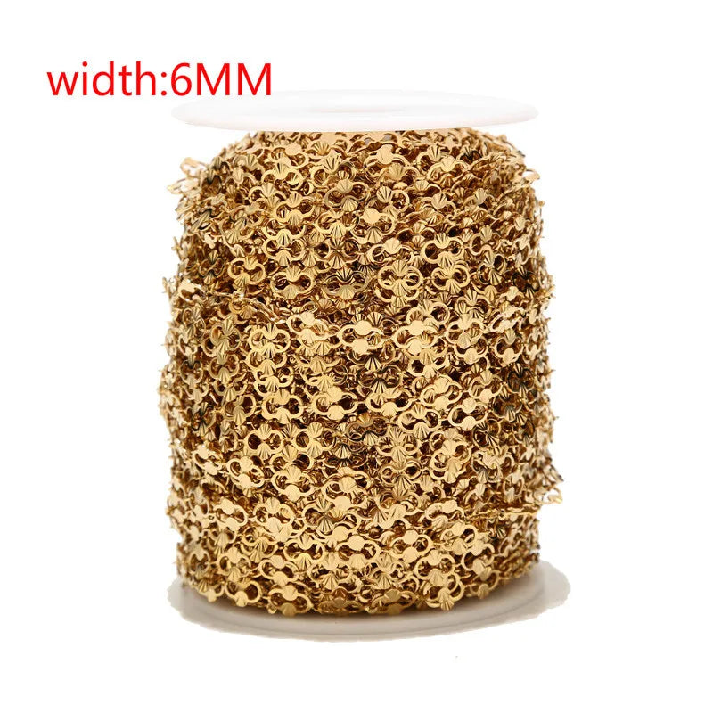 High Quality Vacuum 18k Gold Chain Stainless Steel Chain Necklace Accessory Bulk Thunk Chain for Diy
