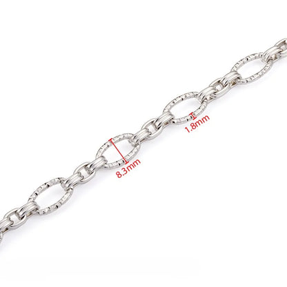 Best Selling E700 Stainless Steel Chunky Chains Heavy Texture Dull Silver for Jewelry Making