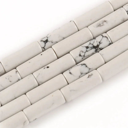 4x13mm Natural Round Tube  Stone Beads Jade Howlite Lapis Lazuli Quartz Tiger Eye Gemstone Bead for DIY Jewelry Making