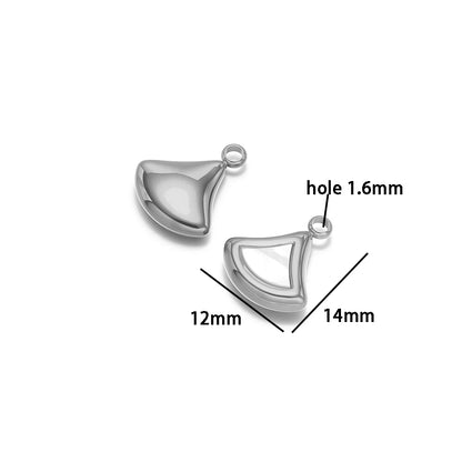 Fashion 18k Gold Plated Stainless Steel Enamel Star Moon Sector Water Drop Charm Pendant for DIY Necklace Jewelry Making