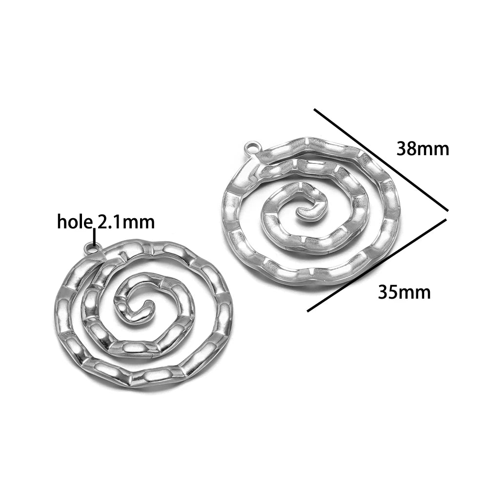 Vintage  DIY Charm 18k Gold Plated Stainless Steel Sun Starfish Flower Charm Pendant for Handmade Necklace Jewelry Making