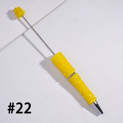 Plastic Candy Neon Color Luminous Jelly for Pen Full Wrap Sparkling Rhinestones Durable DIY for Ballpoint Pen
