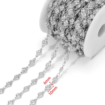 D864 Waterproof Stainless Steel Chain Heart cat Paw Shape Bulk Link Roll Chain for Necklace Bracelet Diy